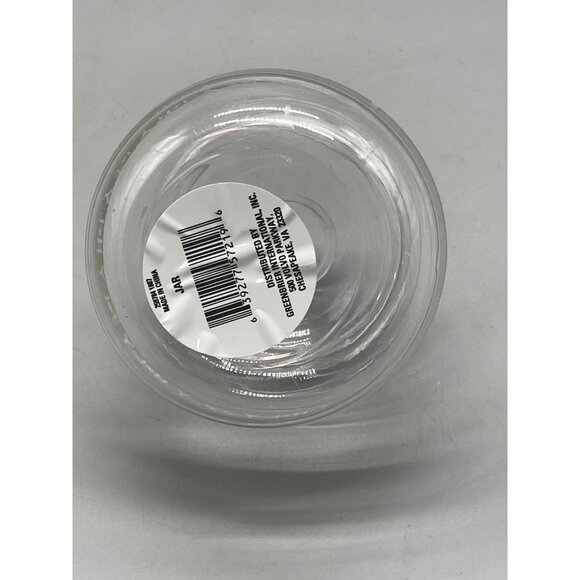 Christmas jar holiday jolly holly floral plastic green red clear width 4" length - Picture 3 of 4